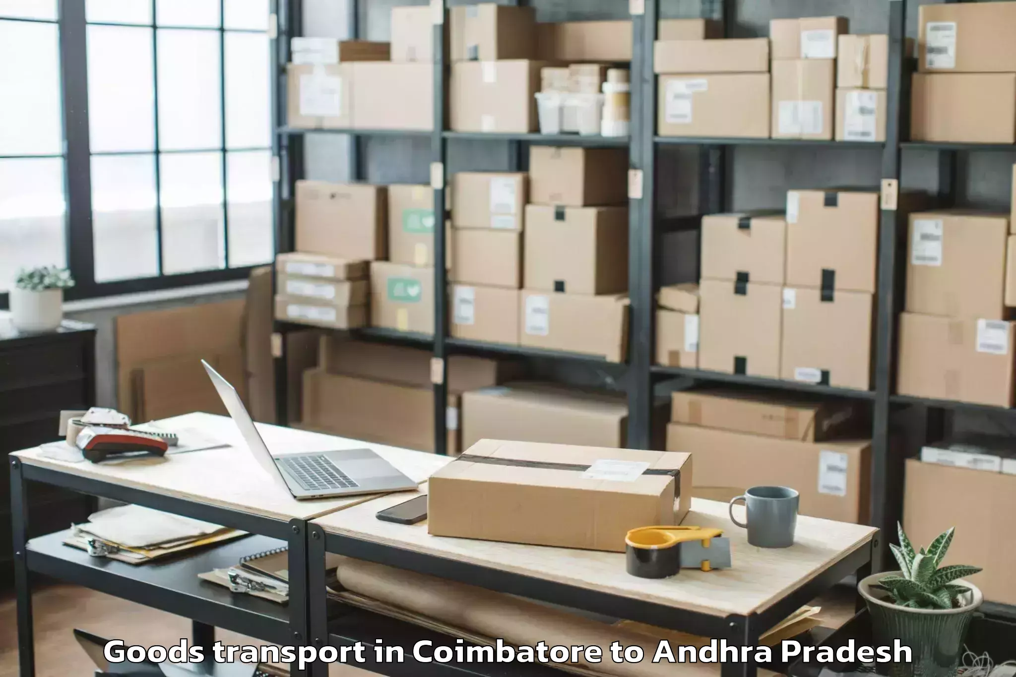 Professional Coimbatore to Ponnuru Goods Transport